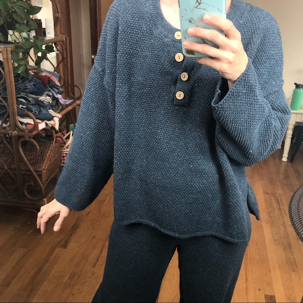 FREE PEOPLE HAILEE KNIT SWEATER SET M